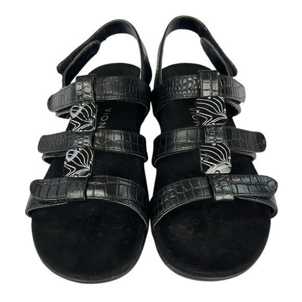 Vionic Amber Adjustable Adjustable Black Sandals … - image 5